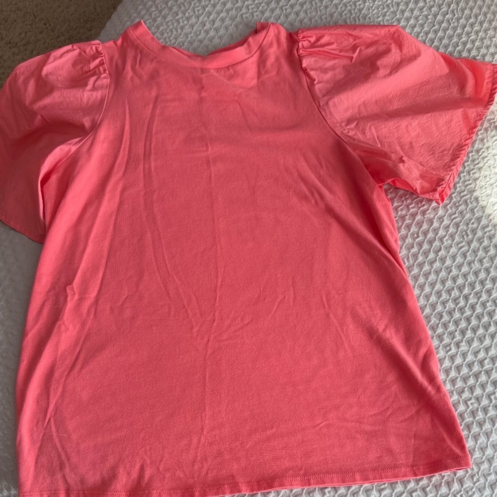 Women’s  Coral Puff Sleeve Top